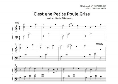 Preview_C est une petite poule grise_sheet music_harp