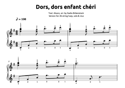 Preview_Dors dors_sheet music-harp